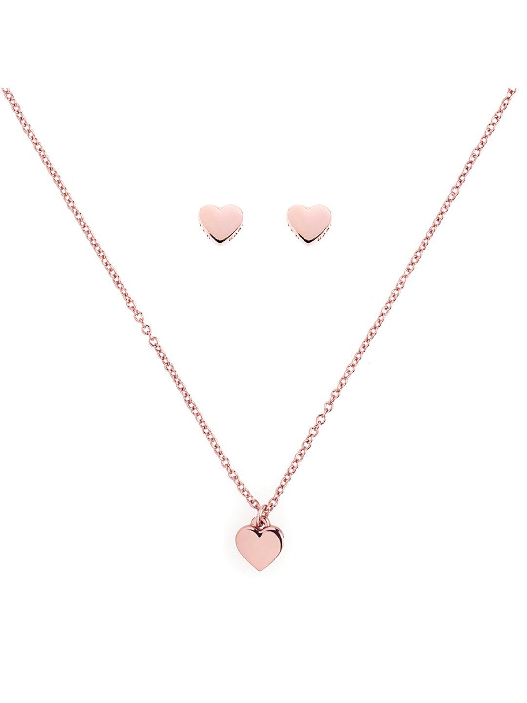ted baker rose gold-toned jewellery set