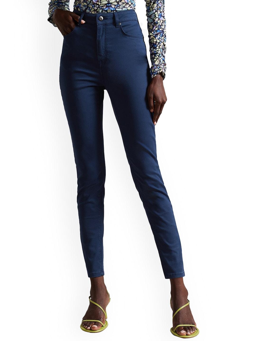 ted baker skinny fit mid-rise stretchable cropped jeans
