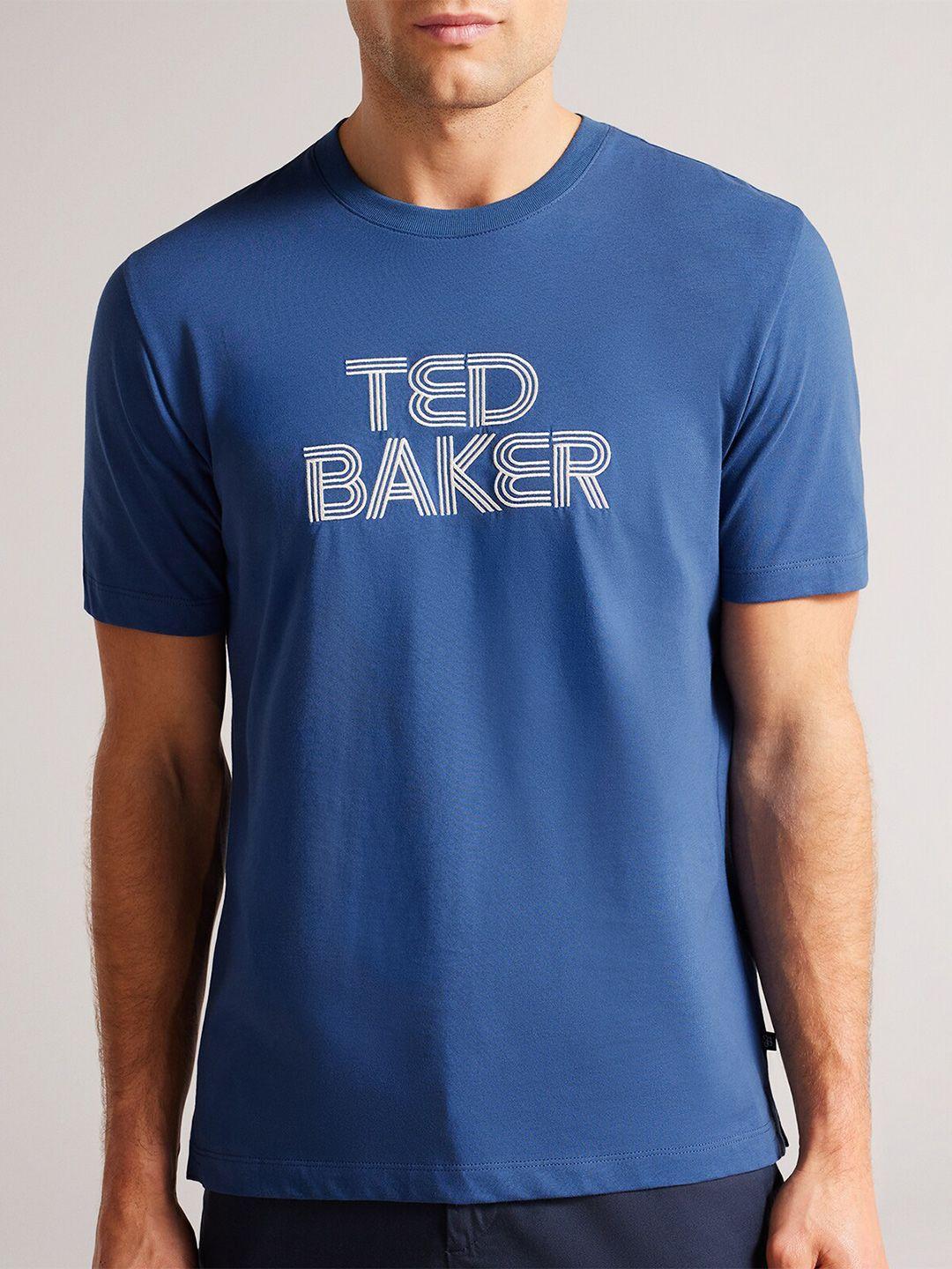 ted baker typography round neck pure cotton t-shirt