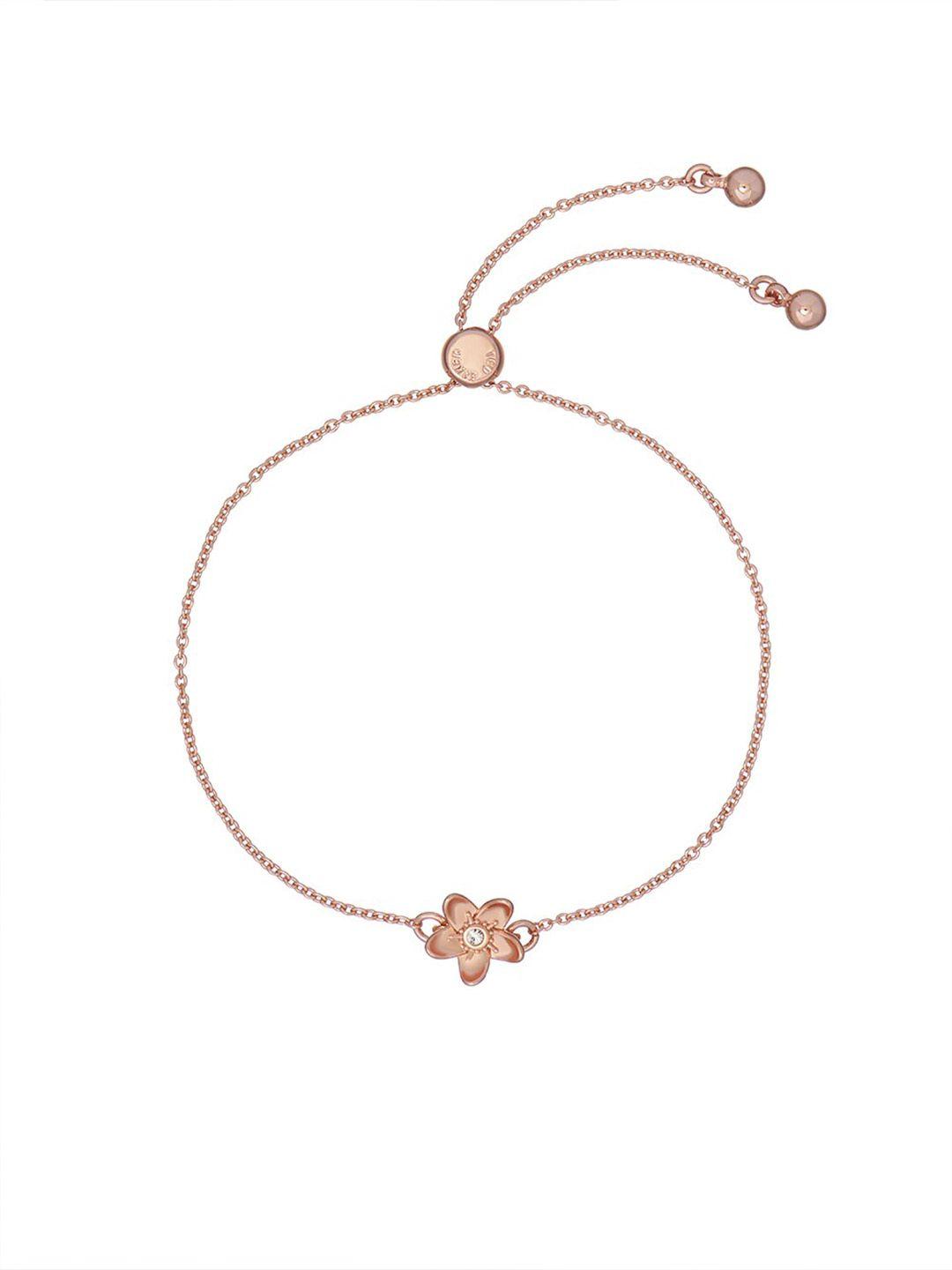 ted baker women brass rose gold-plated charm bracelet