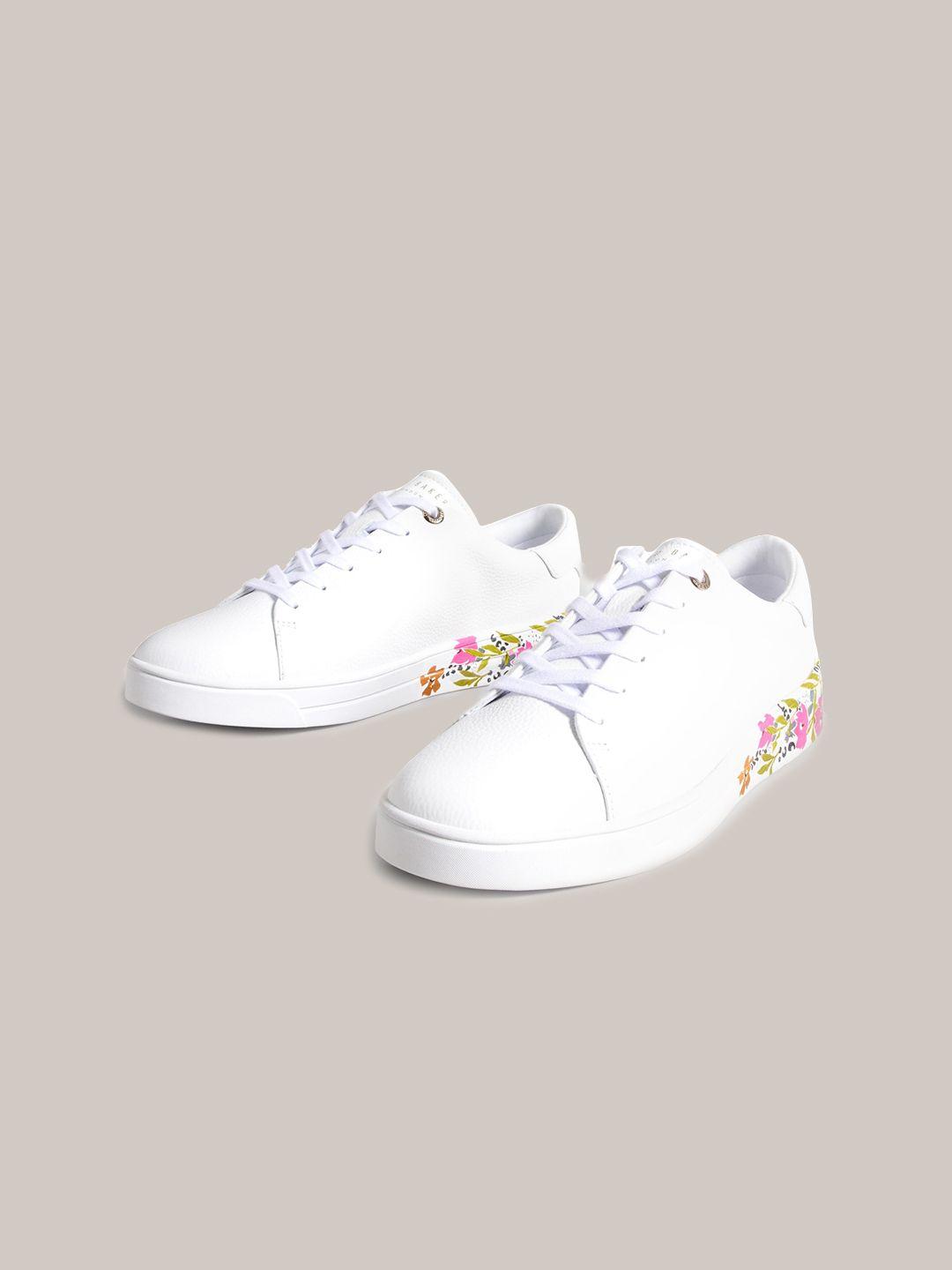 ted baker women floral printed comfort insole leather basics sneakers