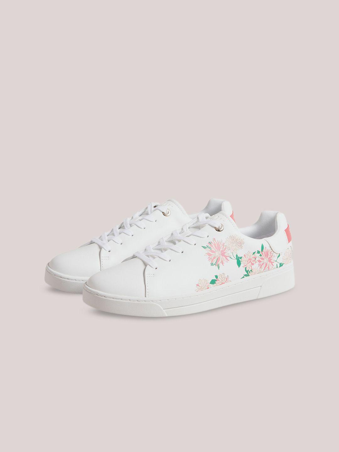 ted baker women floral printed lace-up sneakers