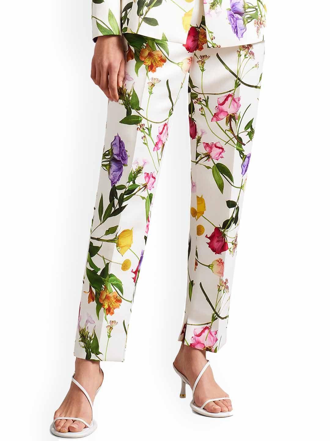 ted baker women floral printed trousers