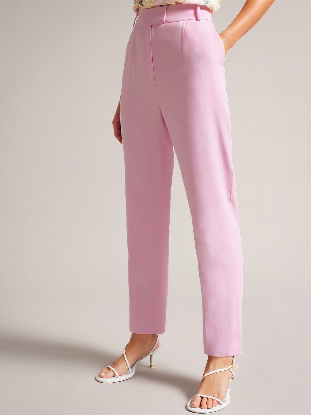 ted baker women mid -rise pleated formal trousers