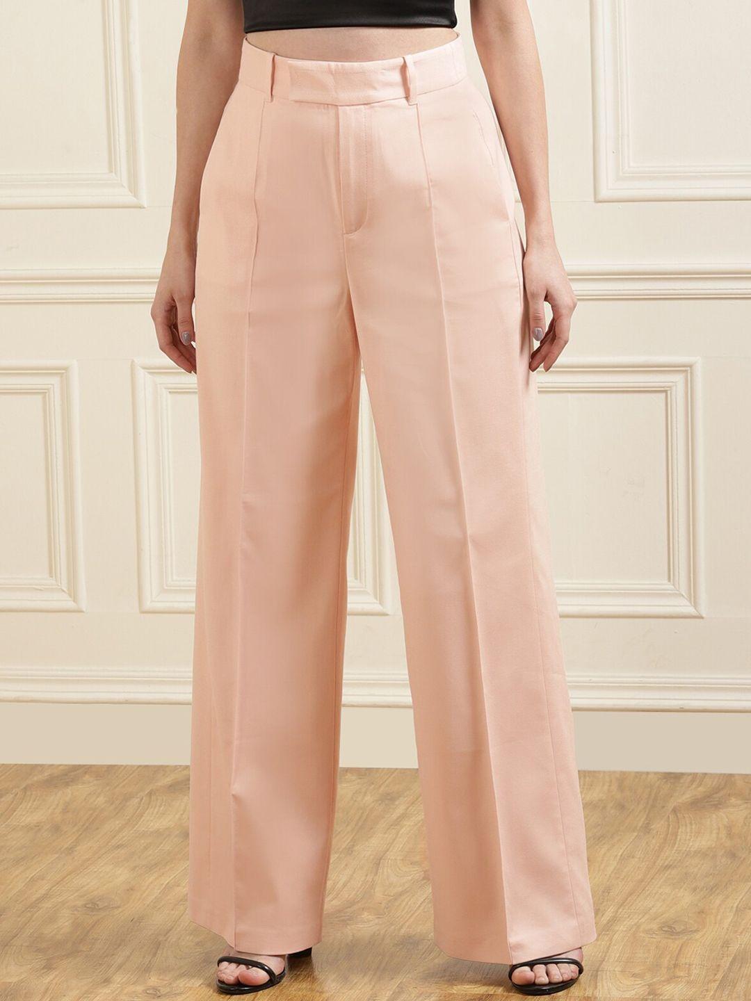 ted baker women peach-coloured parallel trousers