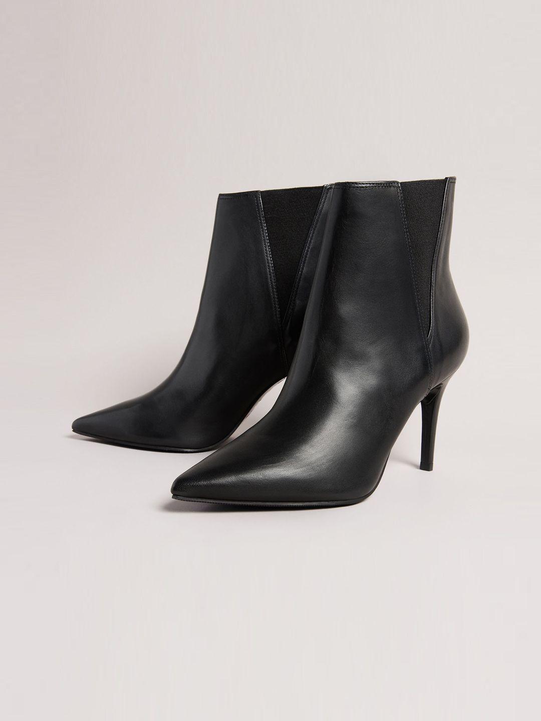 ted baker women pointed-toe mid toe stiletto-heel leather boots