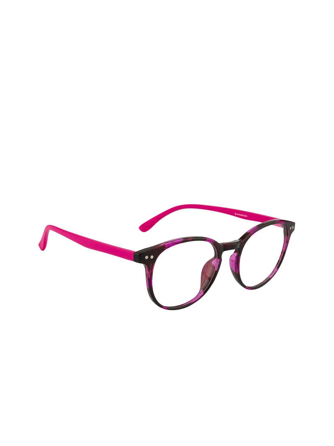 ted smith adult purple & pink full rim round frames eyeglasses