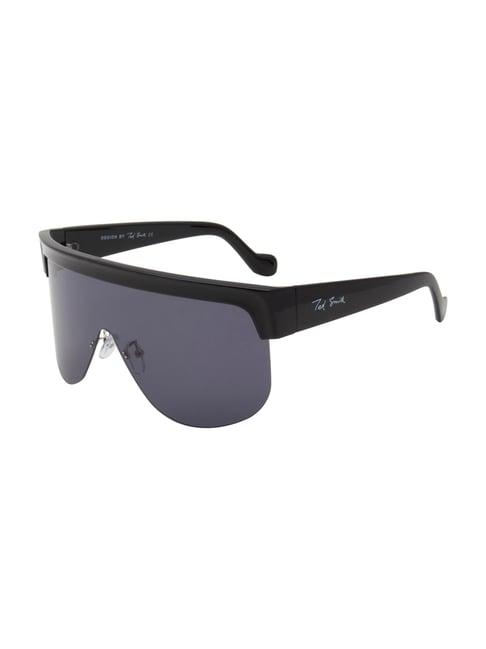 ted smith black shield uv protection unisex sunglasses