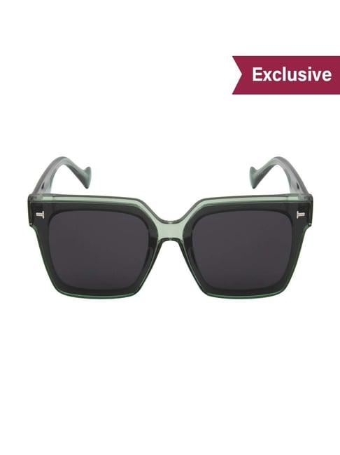 ted smith black square polarized unisex sunglasses