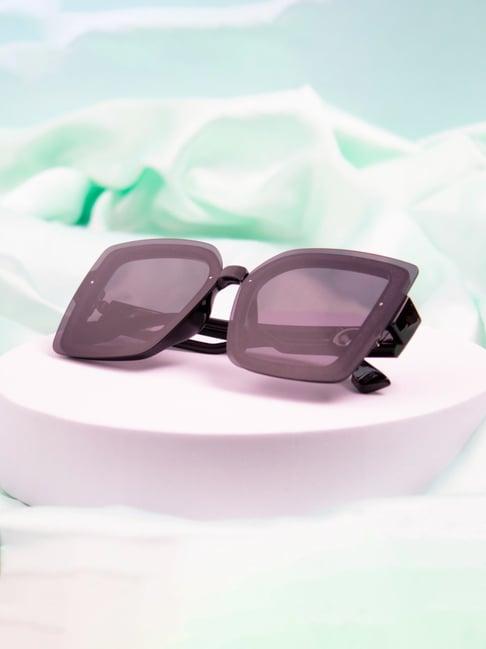 ted smith black square polarized unisex sunglasses