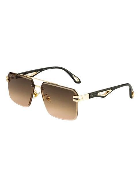 ted smith brown acetate unisex sunglasses