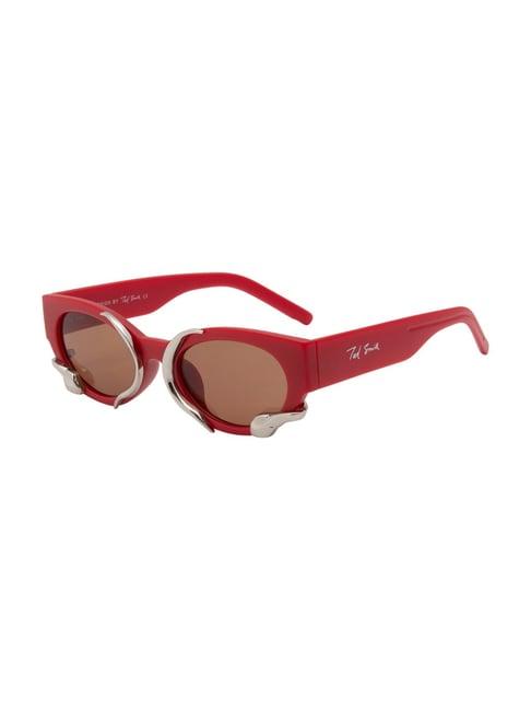 ted smith brown cat eye uv protection sunglasses for women