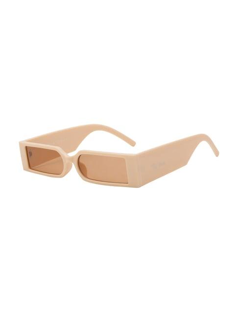 ted smith brown square uv protection unisex sunglasses