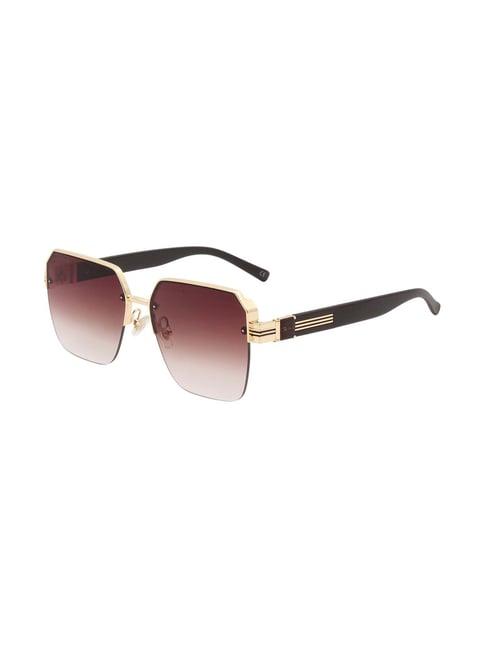 ted smith brown square uv protection unisex sunglasses