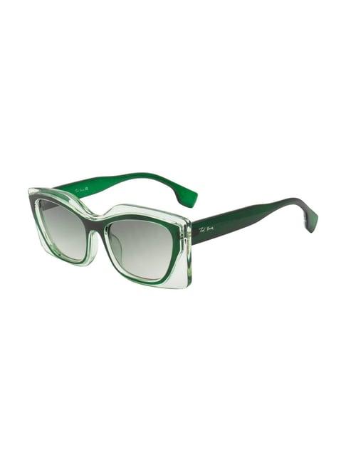 ted smith green cat eye uv protection sunglasses for women