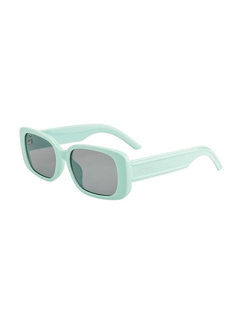 ted smith grey rectangular unisex sunglasses