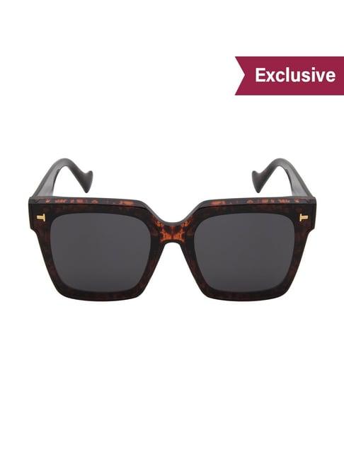ted smith grey square polarized unisex sunglasses