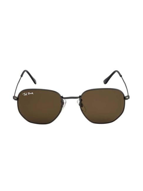 ted smith hexon_c15 brown square sunglasses