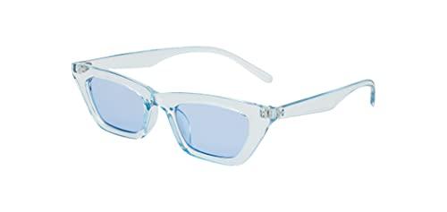 ted smith latest and stylish cat-eye sunglasses for women special | full rim & 100% uv protection | blue lens & tr90 frame | small | (50-15-140)