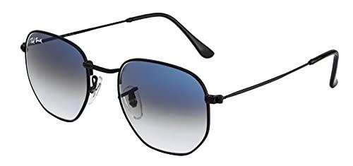 ted smith latest and stylish hexagonal sunglasses for men women | full rim & 100% uv protection | blue graded lens & metal frame | gradient lens | small | (50-21-138)