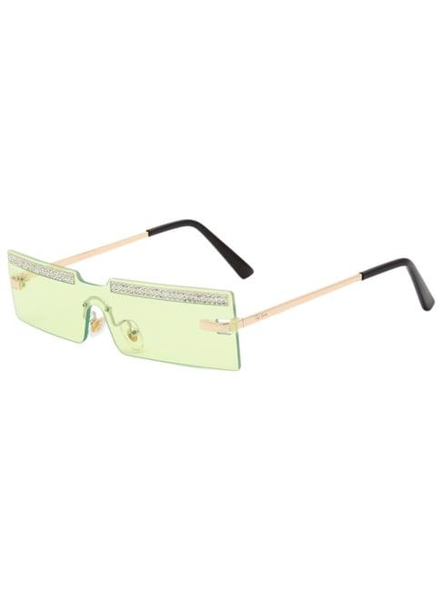 ted smith light green square uv protection sunglasses for women