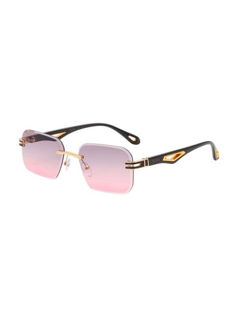 ted smith pink rectangular uv protection unisex sunglasses