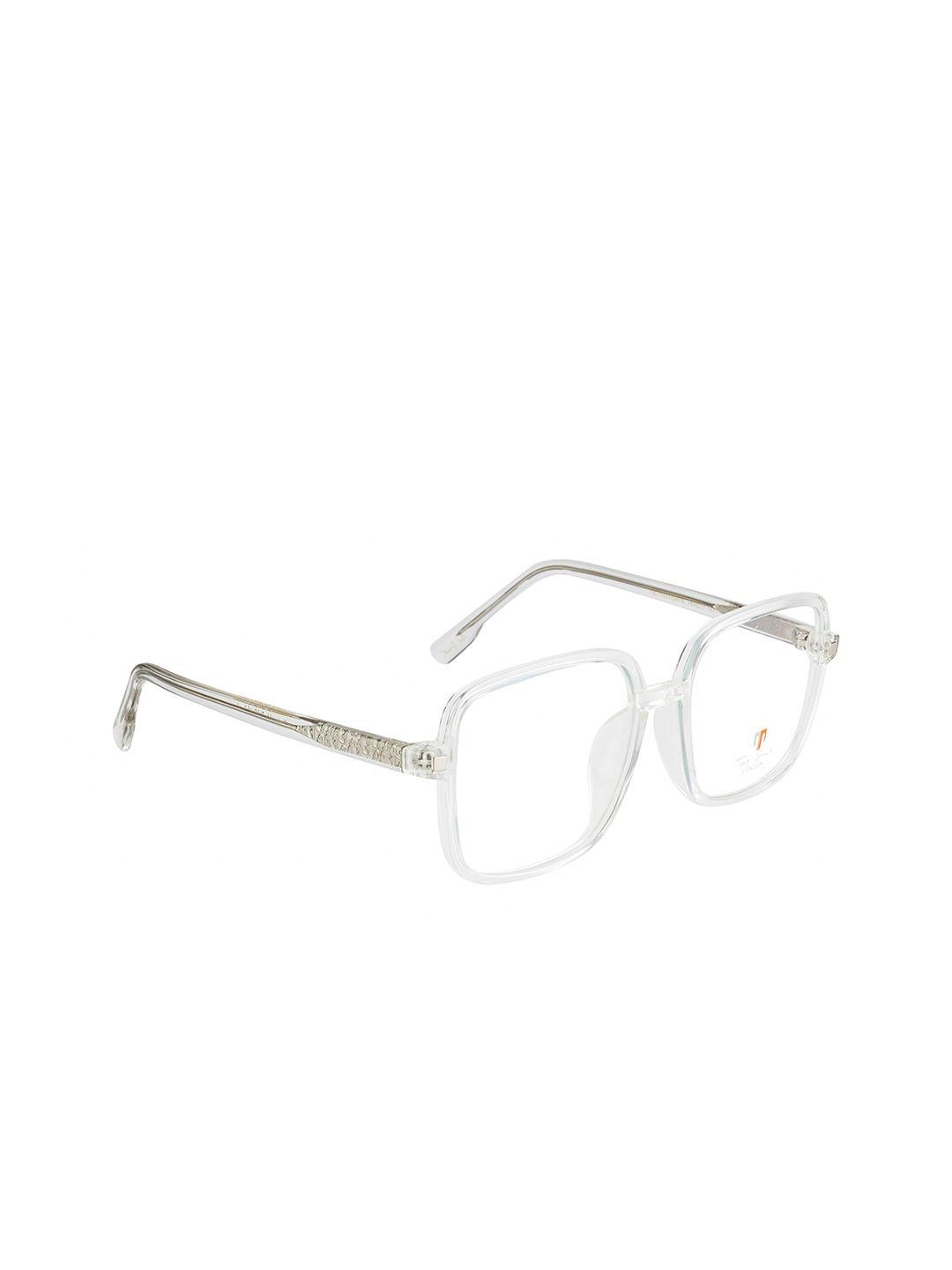 ted smith transparent & silver full rim square frames ts-11011_cry-transparent