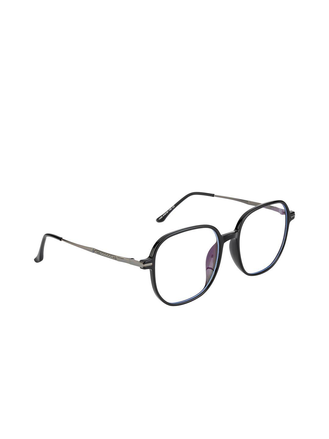 ted smith unisex black & transparent full rim square frames tsi-f005_c2