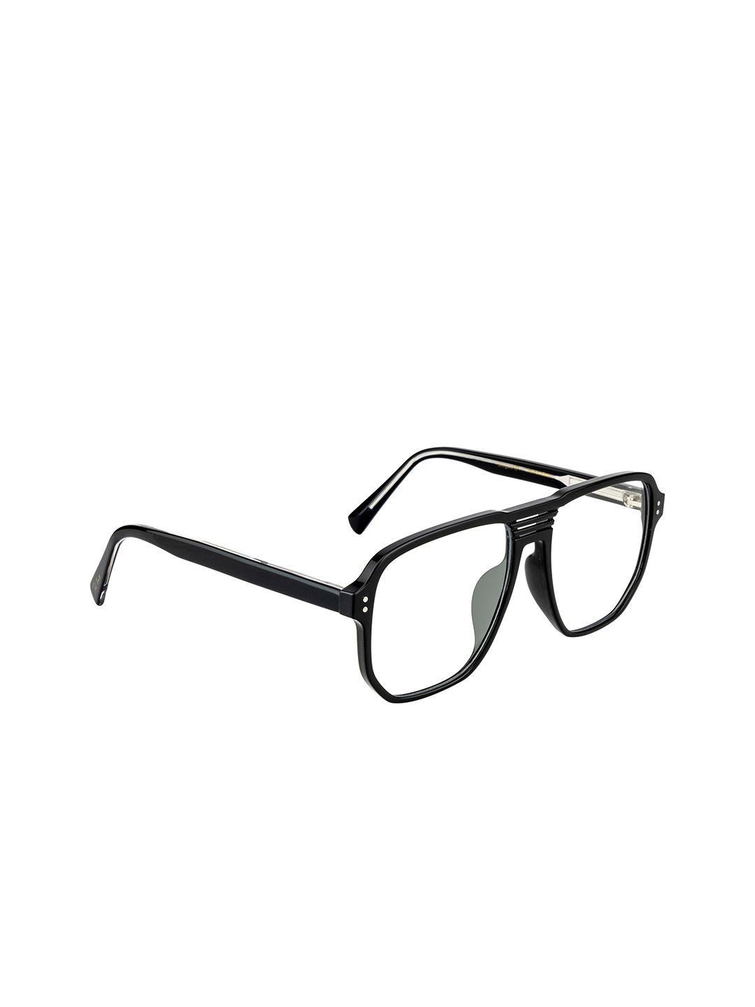 ted smith unisex black full rim square frames eyeglasses