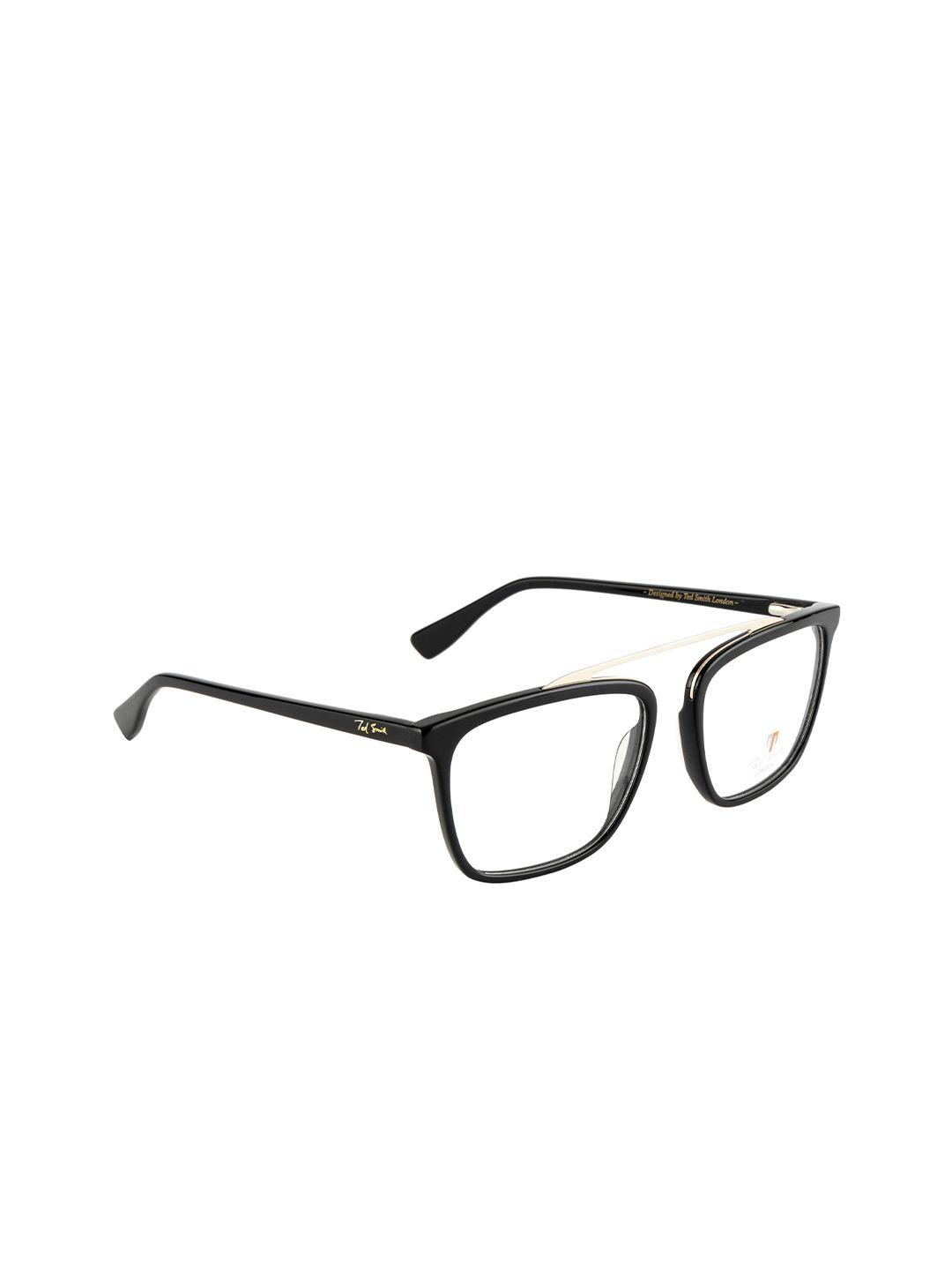 ted smith unisex black full rim wayfarer frames