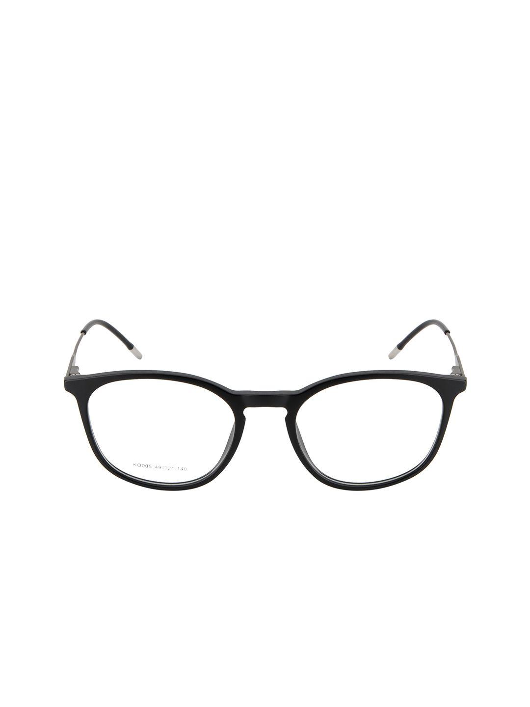 ted smith unisex black solid full rim oval frames eyeglasses