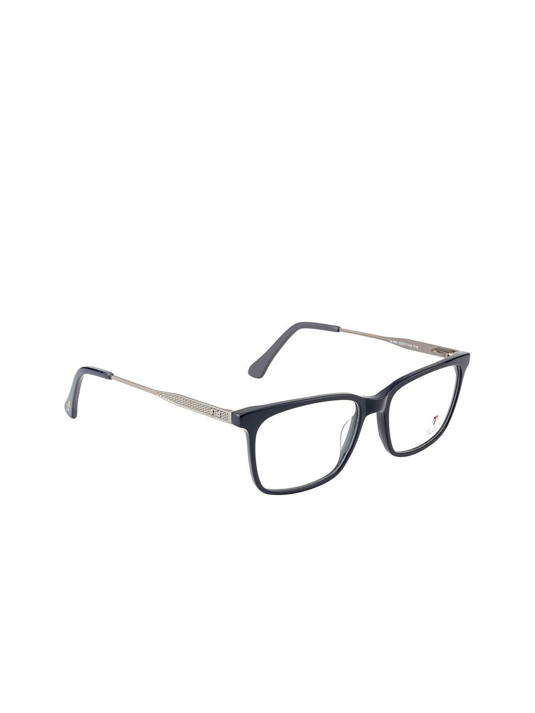 ted smith unisex blue & silver-toned full rim wayfarer frames ts-338_c18