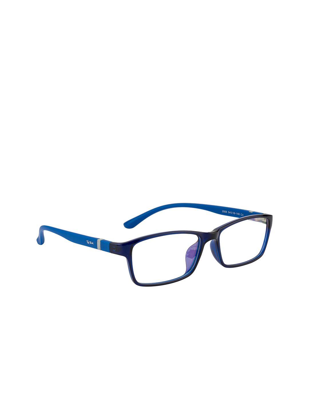 ted smith unisex blue full rim wayfarer frames eyeglasses