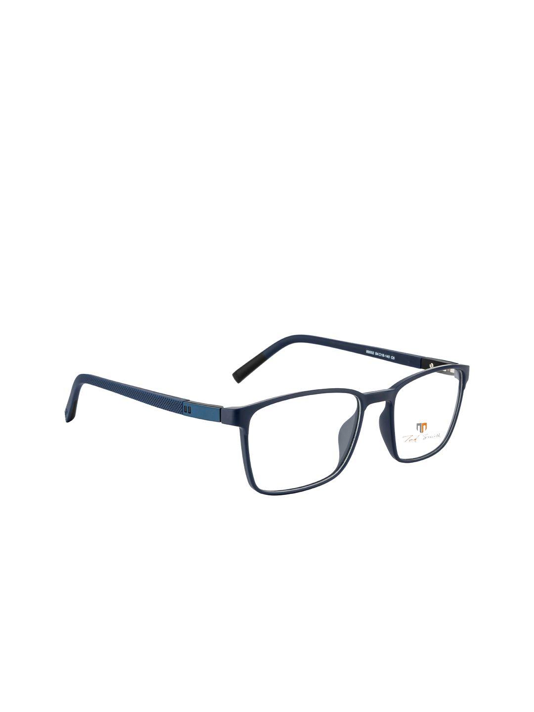 ted smith unisex blue full rim wayfarer frames eyeglasses