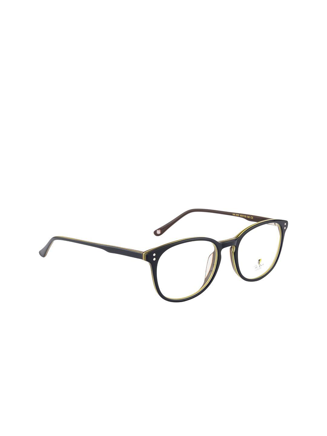 ted smith unisex blue solid full rim round frames eyeglasses