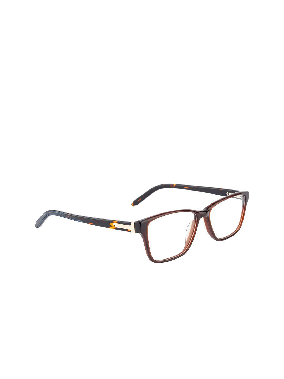 ted smith unisex brown & black full rim wayfarer frames eyeglasses