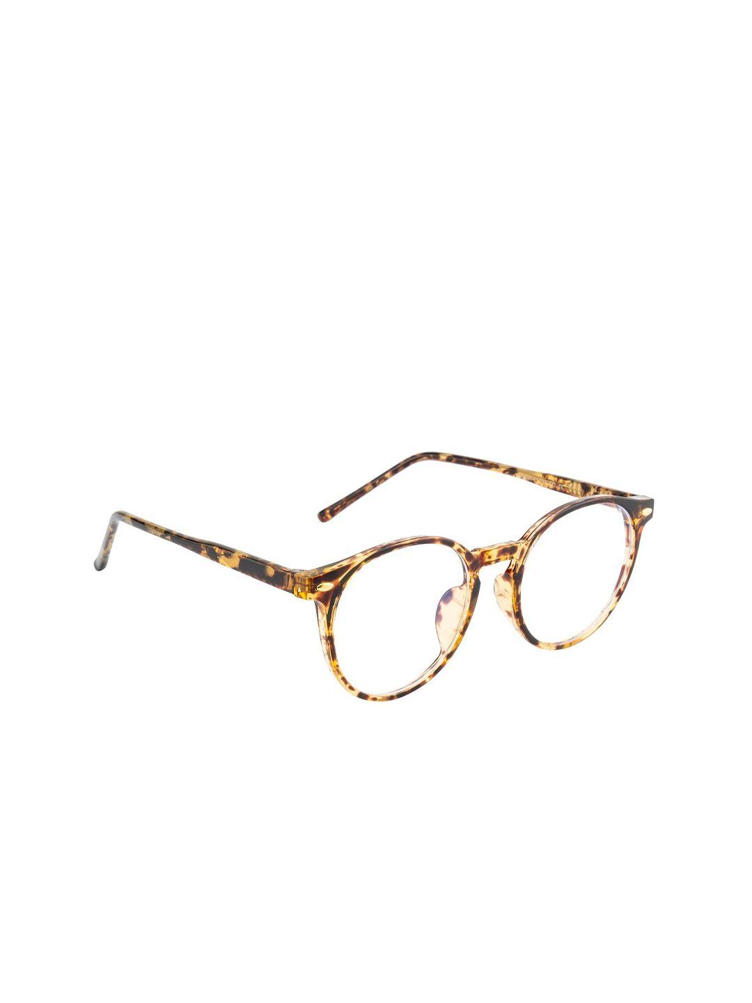 ted smith unisex brown & yellow printed frames