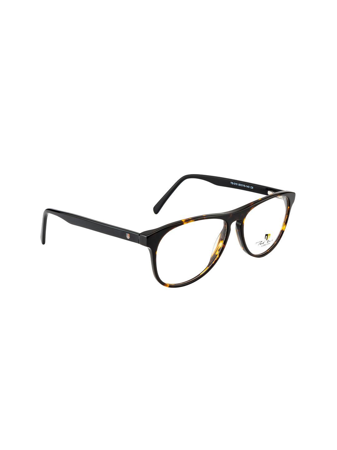 ted smith unisex brown abstract full rim wayfarer frames eyeglasses