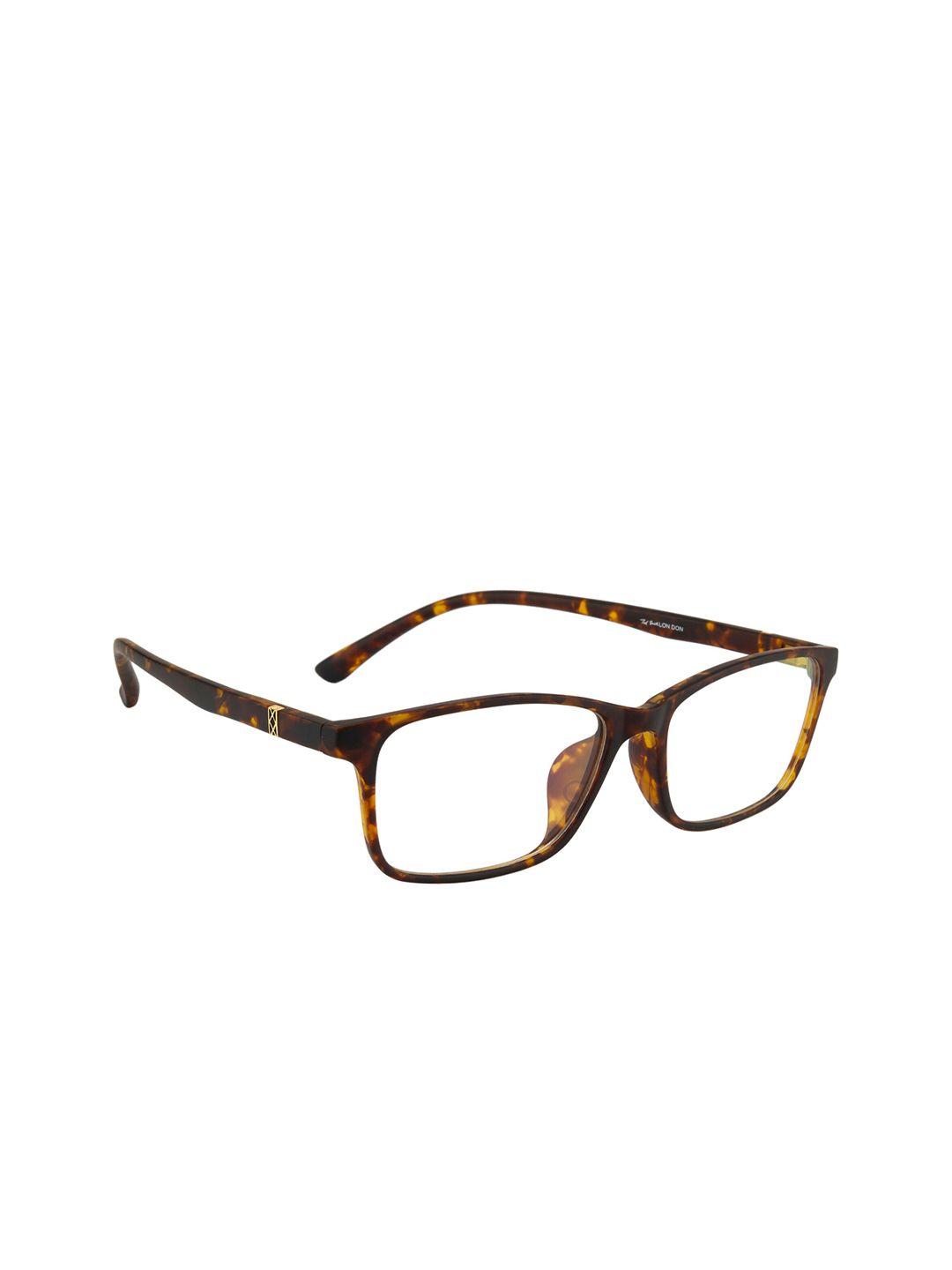 ted smith unisex brown full rim rectangle frames eyeglasses