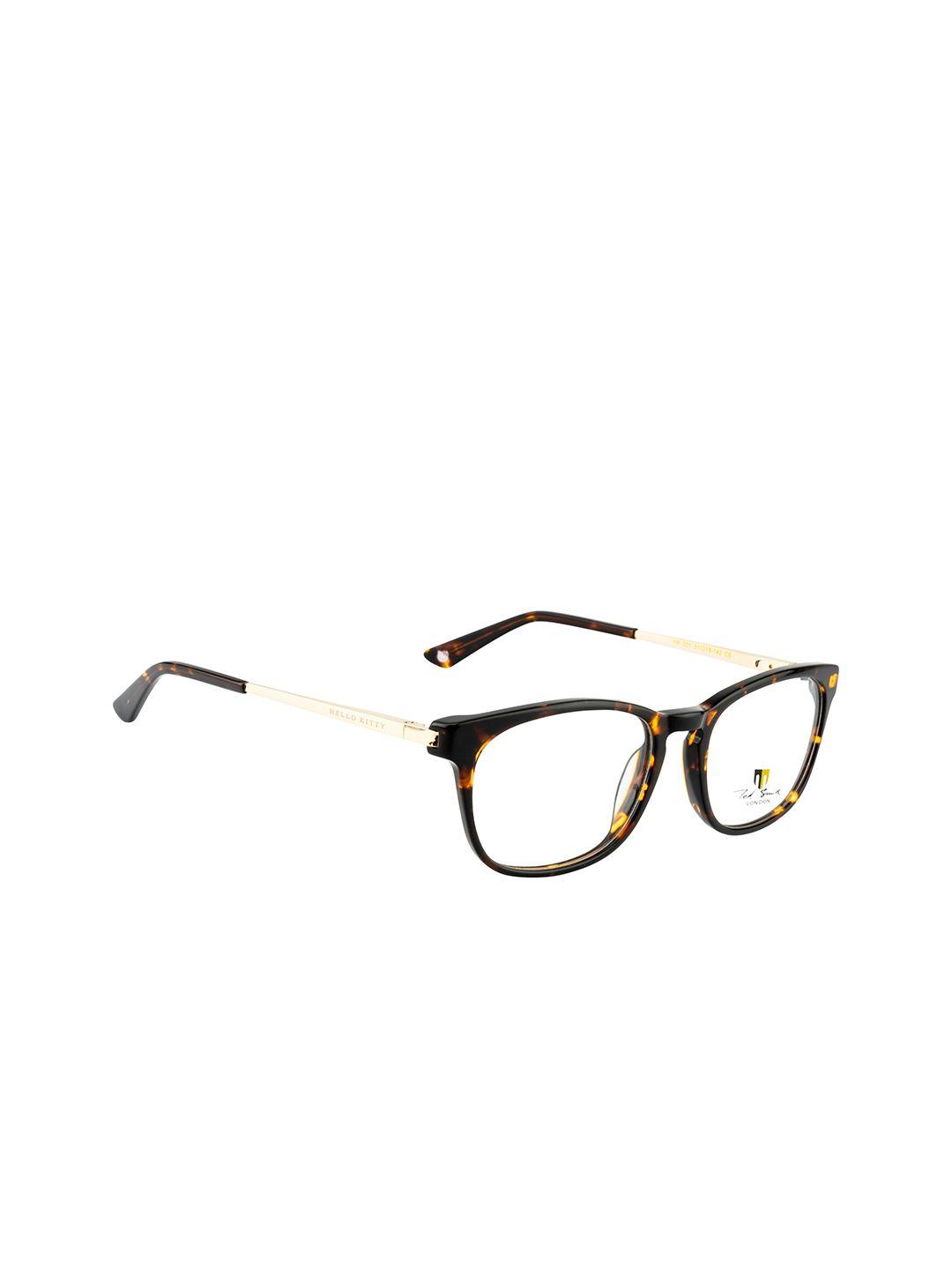 ted smith unisex brown full rim wayfarer frames