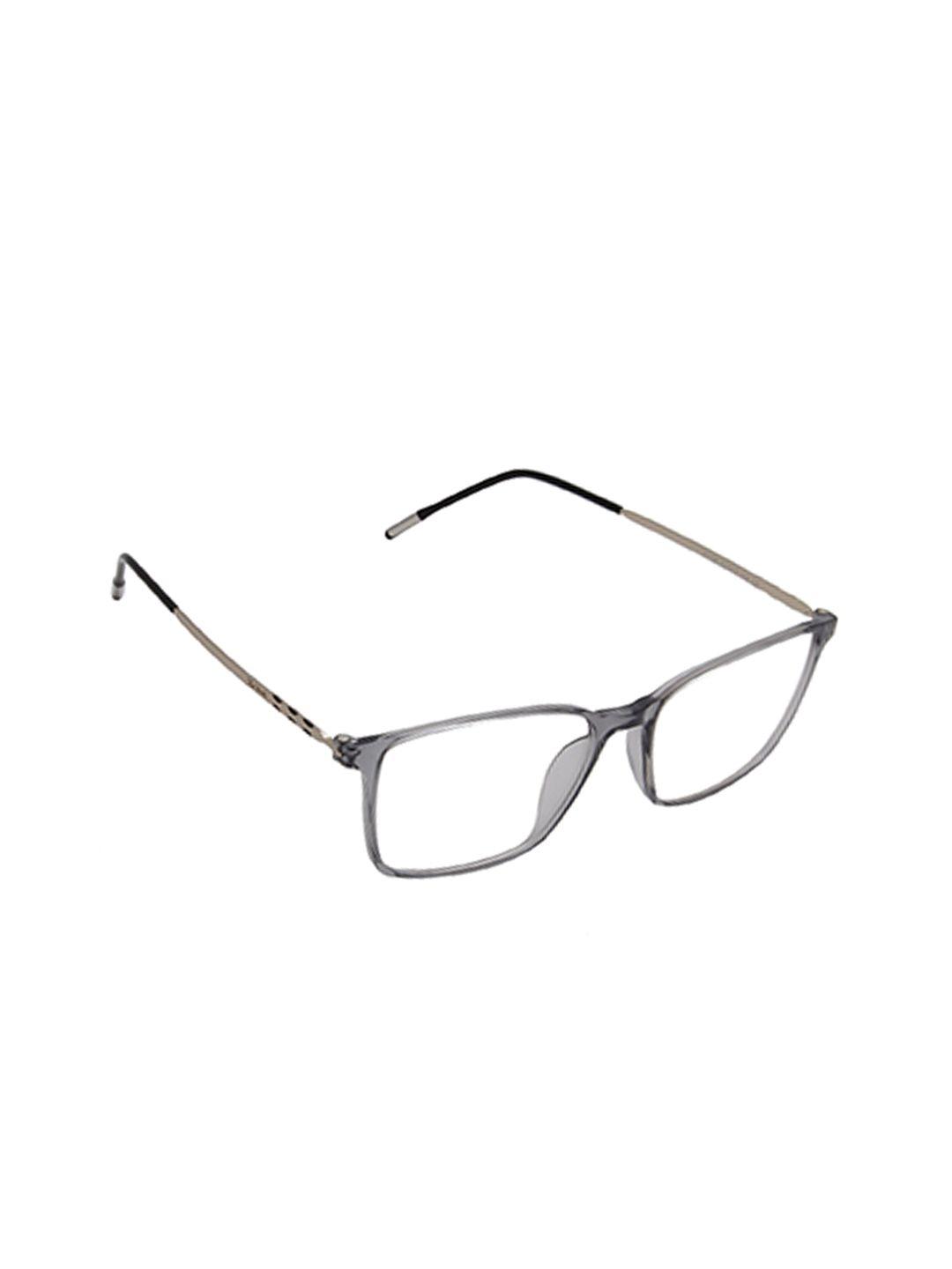 ted smith unisex grey & black full rim rectangle frameframes eyeglasses
