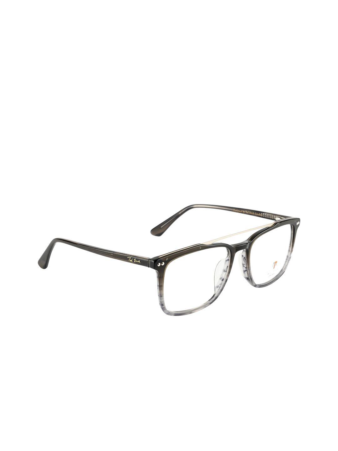 ted smith unisex grey full rim aviator frames eyeglasses