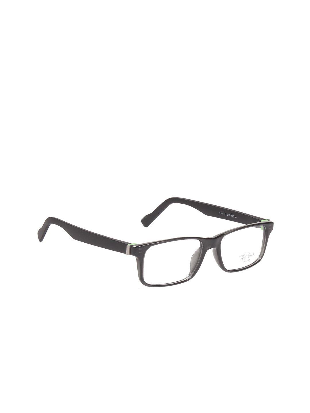 ted smith unisex grey solid full rim wayfarer frames eyeglasses