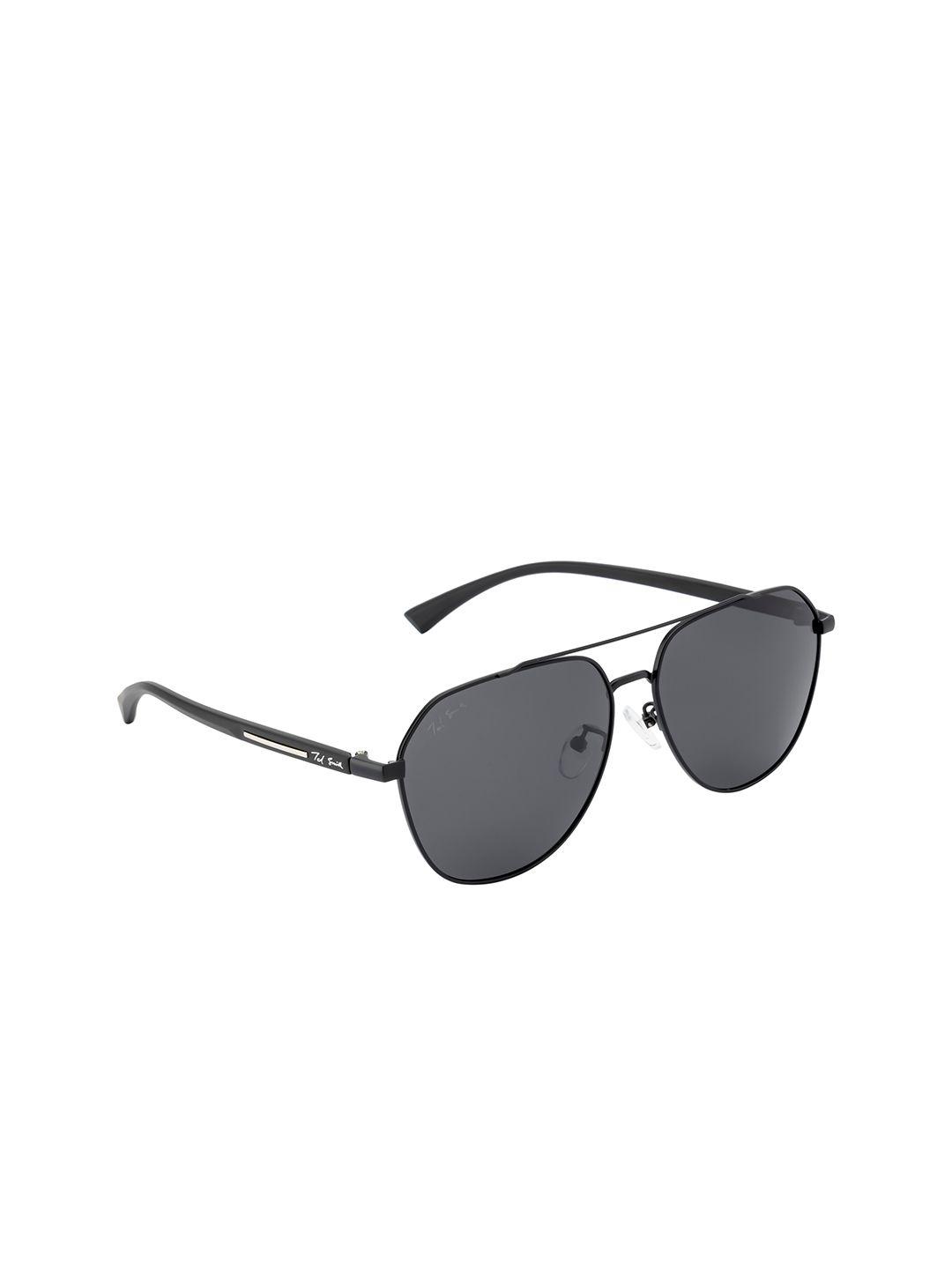 ted smith unisex lens & aviator sunglasses with polarised lens tss-1270s_blk