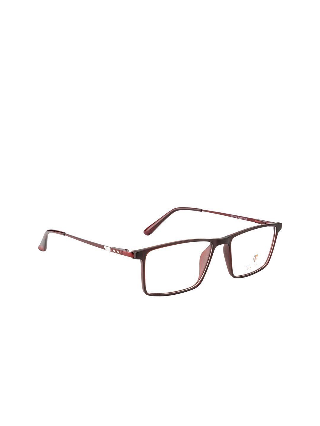 ted smith unisex maroon full rim wayfarer frames eyeglasses