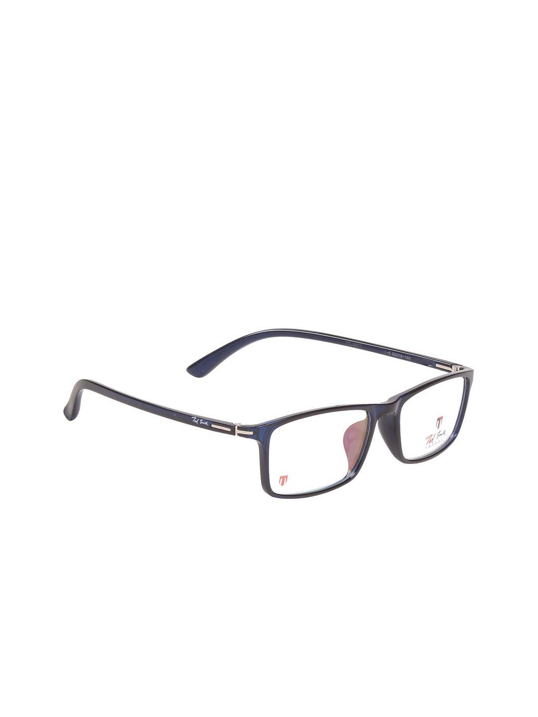 ted smith unisex navy blue full rim wayfarer frames eyeglasses