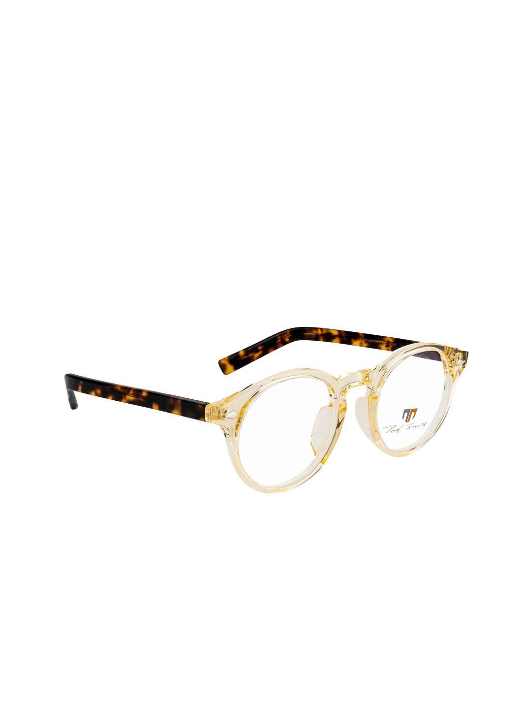 ted smith unisex orange & black tortoise shell full rim round frame ts-11013_orgframes eyeglasses