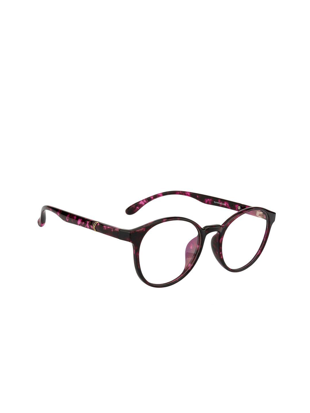 ted smith unisex purple & pink full rim round frames eyeglasses