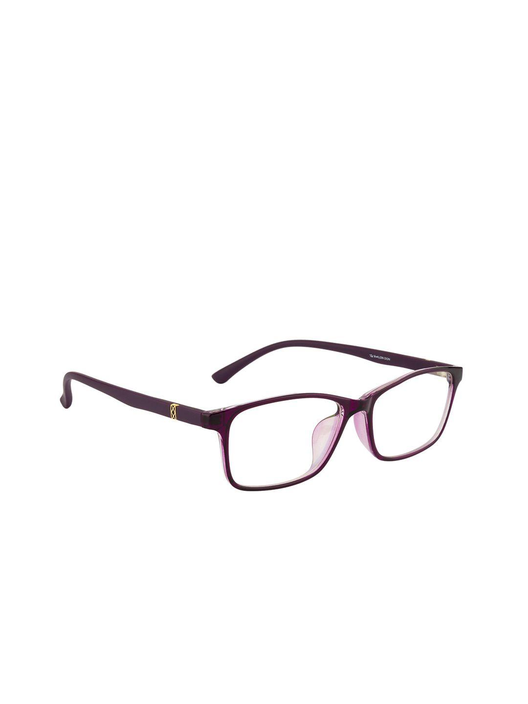 ted smith unisex purple full rim rectangle frames eyeglasses