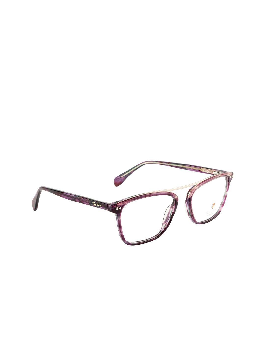 ted smith unisex purple full rim wayfarer frames eyeglasses